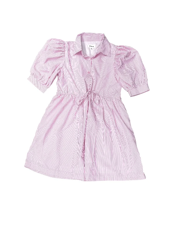 Dress Casual Midi By &Merci In Pink & White, Size: M Cozy Tie-Dye Midi Dress