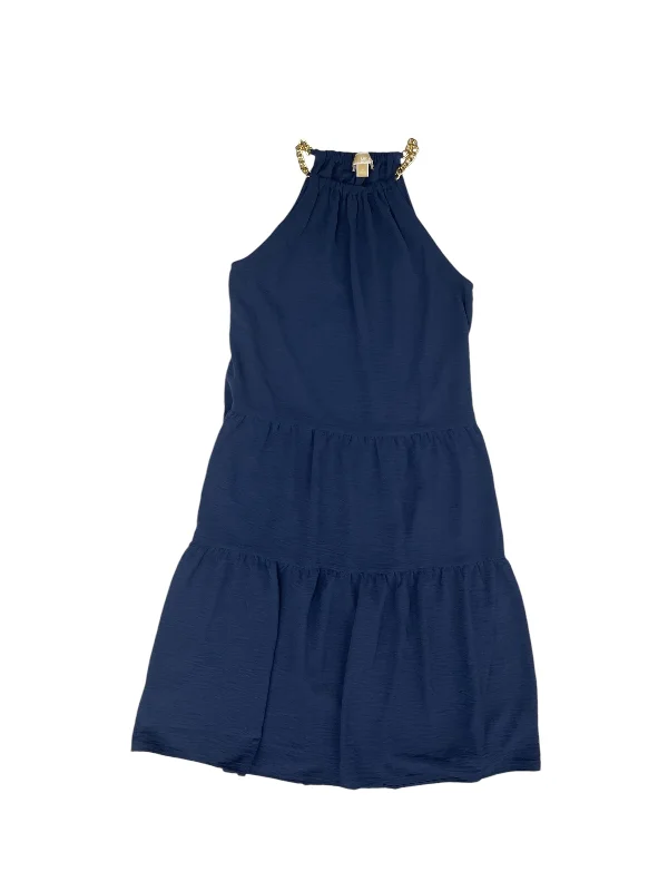Dress Casual Midi By Michael Kors In Navy, Size: L Stylish Button-Down Midi Dress