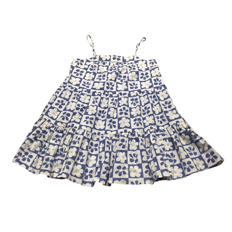 Dress Casual Midi By Minkpink In Blue & White, Size: M Fashionable A-Line Midi Dress Dress Casual Midi By Minkpink In Blue & White, Size: M Fashionable A-Line Midi Dress