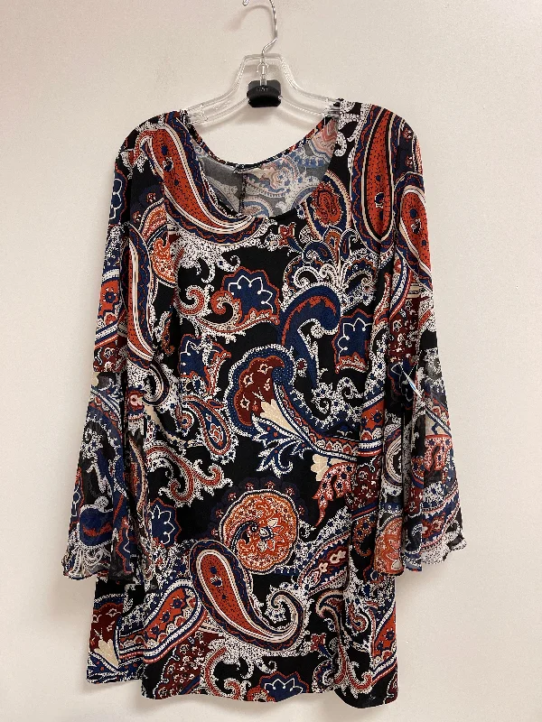 Dress Casual Midi By Msk In Multi-colored, Size: Xl Trendy Square Neck Midi Dress