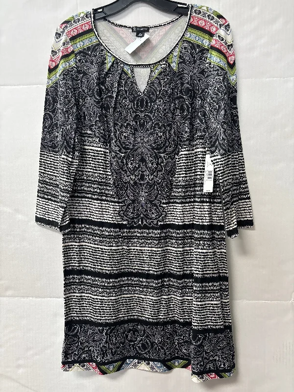 Dress Casual Midi By New Directions In Black, Size: M Stylish Vintage Midi Dress