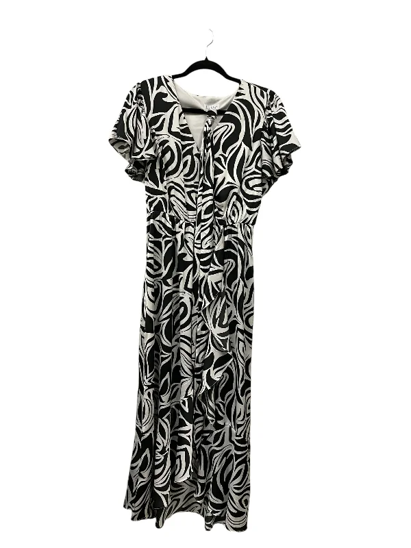 Dress Casual Midi By Nicole Miller In Zebra Print, Size: M Trendy Ruffle Hem Midi Dress Dress Casual Midi By Nicole Miller In Zebra Print, Size: M Trendy Ruffle Hem Midi Dress