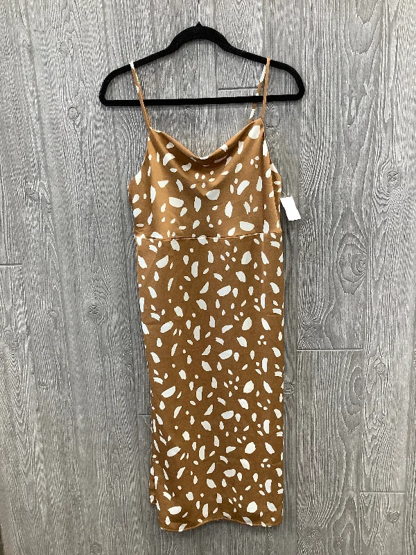 Dress Casual Midi By Old Navy In Bronze, Size: Sp Chic Bohemian Midi Dress