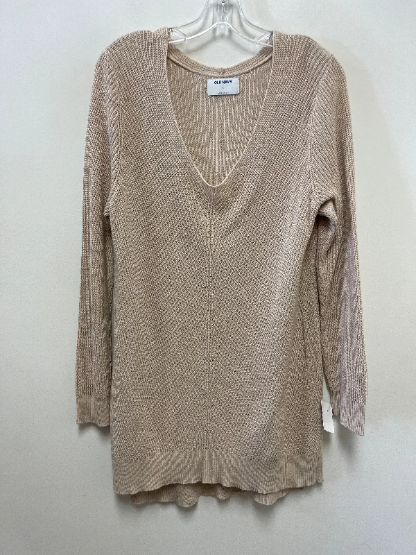 Dress Casual Midi By Old Navy In Tan, Size: Xl Stylish Cold Shoulder Midi Dress