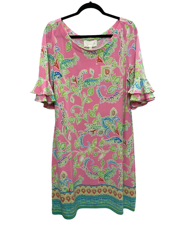 Dress Casual Midi By Pappagallo In Pink, Size: Xl Cozy Ribbed Knit Midi Dress