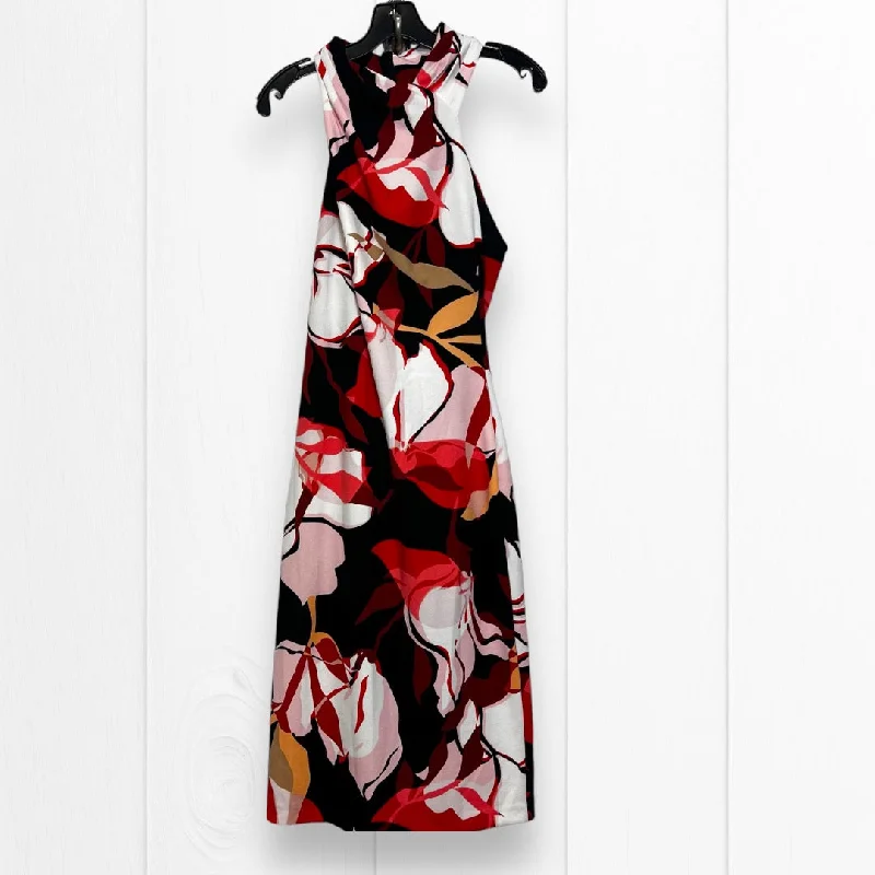 Dress Casual Midi By Rachel Roy In Multi-colored, Size: L Trendy Floral Wrap Midi Dress Dress Casual Midi By Rachel Roy In Multi-colored, Size: L Trendy Floral Wrap Midi Dress