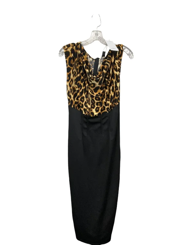 Dress Casual Midi By Shein In Animal Print, Size: L Comfortable Short Sleeve Midi Dress Dress Casual Midi By Shein In Animal Print, Size: L Comfortable Short Sleeve Midi Dress