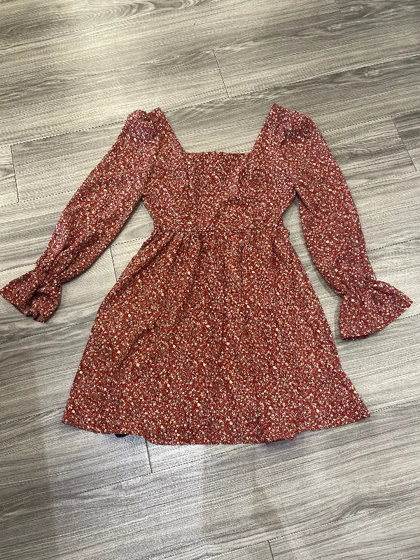 Dress Casual Midi By Shein In Red & Tan, Size: S Fashionable One-Shoulder Midi Dress Dress Casual Midi By Shein In Red & Tan, Size: S Fashionable One-Shoulder Midi Dress
