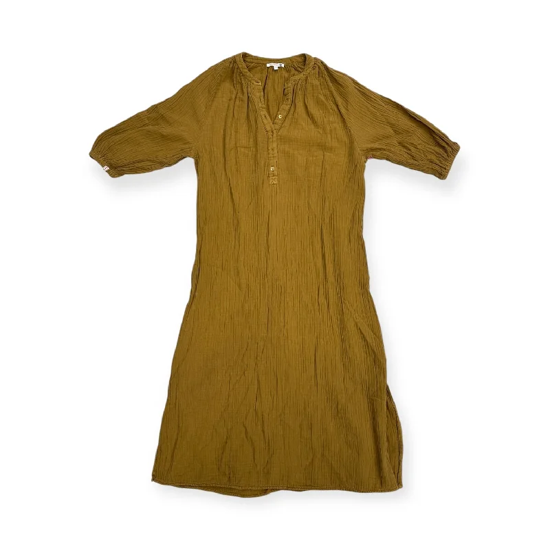 Dress Casual Midi By Sundry In Brown, Size: 33 Elegant Faux Wrap Midi Dress