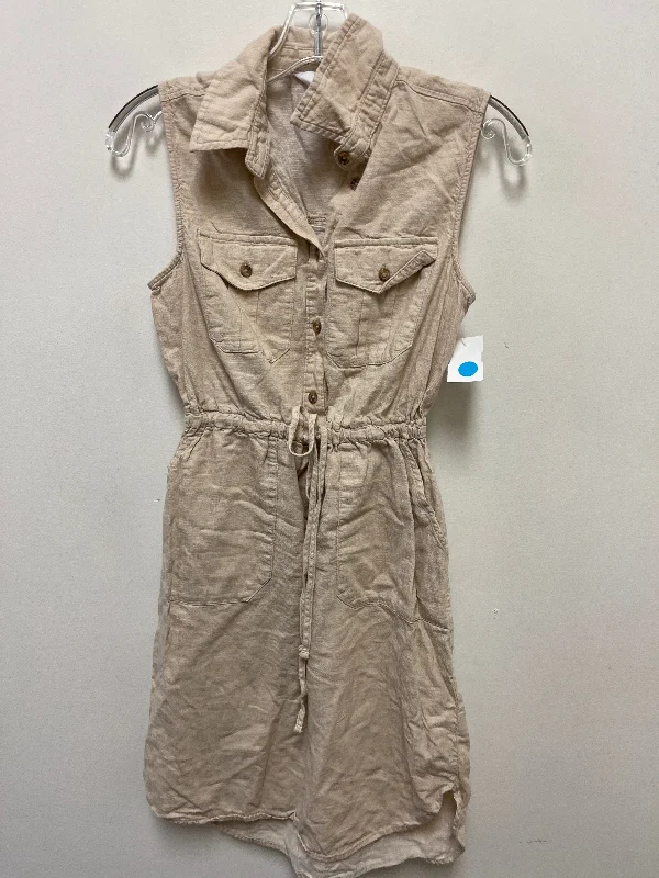 Dress Casual Midi By Time And Tru In Cream, Size: Xs Chic Bohemian Midi Dress
