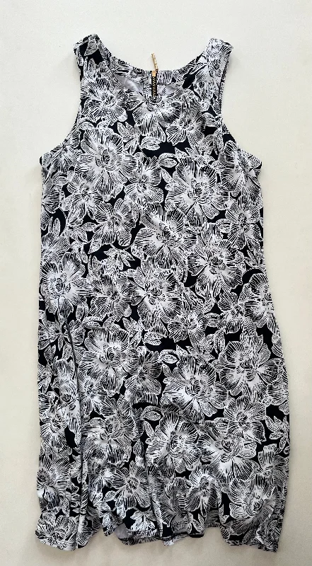 Dress Casual Midi By Tommy Bahama In Black White, Size: L Fashionable Pleated Midi Dress Dress Casual Midi By Tommy Bahama In Black White, Size: L Fashionable Pleated Midi Dress