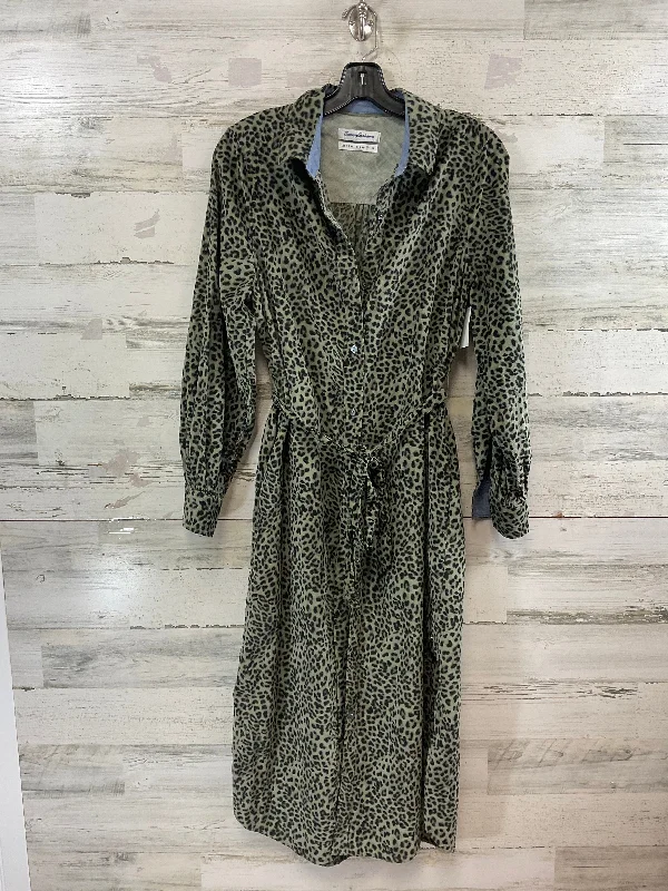 Dress Casual Midi By Tommy Bahama In Green, Size: S Stylish Long Sleeve Floral Midi Dress Dress Casual Midi By Tommy Bahama In Green, Size: S Stylish Long Sleeve Floral Midi Dress
