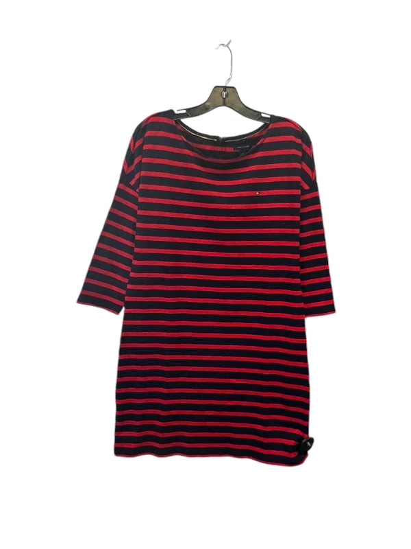 Dress Casual Midi By Tommy Hilfiger In Blue & Red, Size: S Cozy Spaghetti Strap Midi Dress Dress Casual Midi By Tommy Hilfiger In Blue & Red, Size: S Cozy Spaghetti Strap Midi Dress