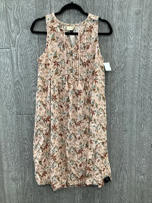 Dress Casual Midi By Universal Thread In Pink, Size: M Chic Floral Print Midi Dress