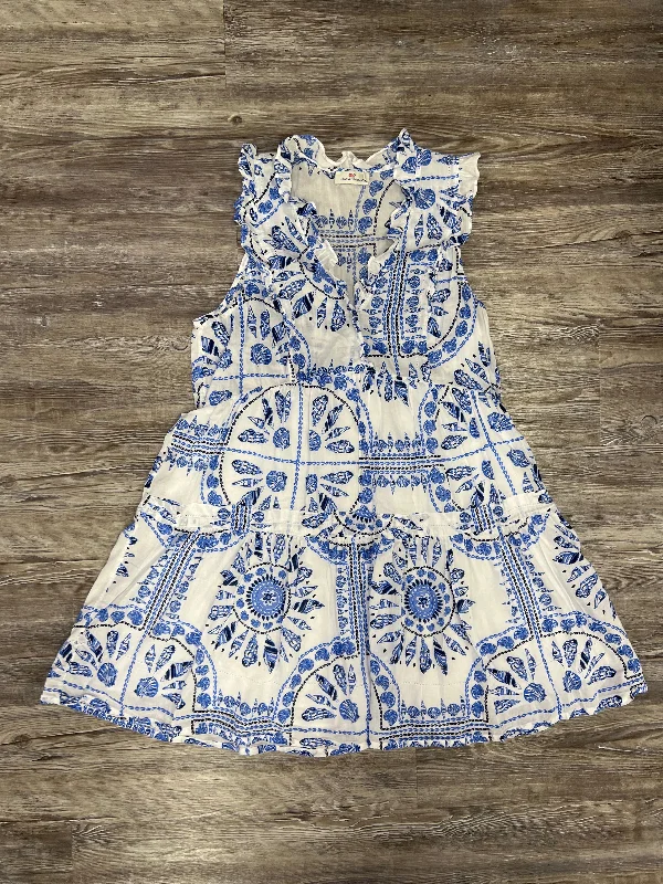 Dress Casual Midi By Vineyard Vines In Blue & White, Size: L Comfortable Short Sleeve Midi Dress Dress Casual Midi By Vineyard Vines In Blue & White, Size: L Comfortable Short Sleeve Midi Dress
