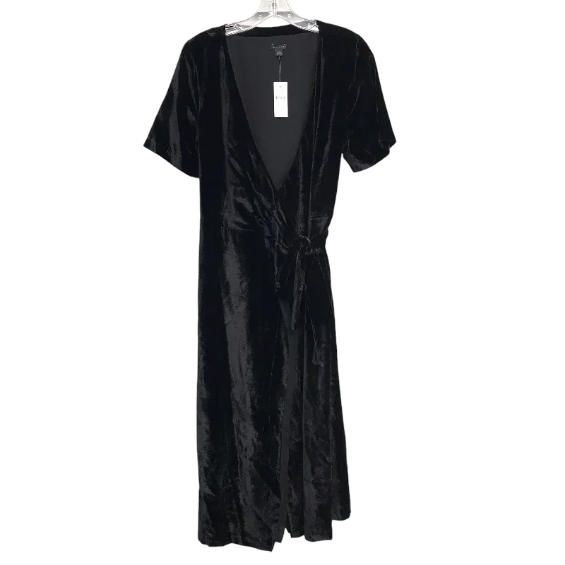Dress Party Midi By Ann Taylor In Black, Size:M Stylish Striped Midi Dress