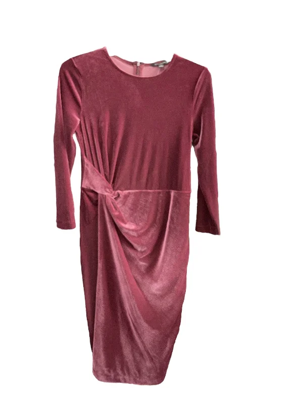 Dress Party Midi By Banana Republic In Purple, Size: 4 Comfortable Floral Print Midi Dress