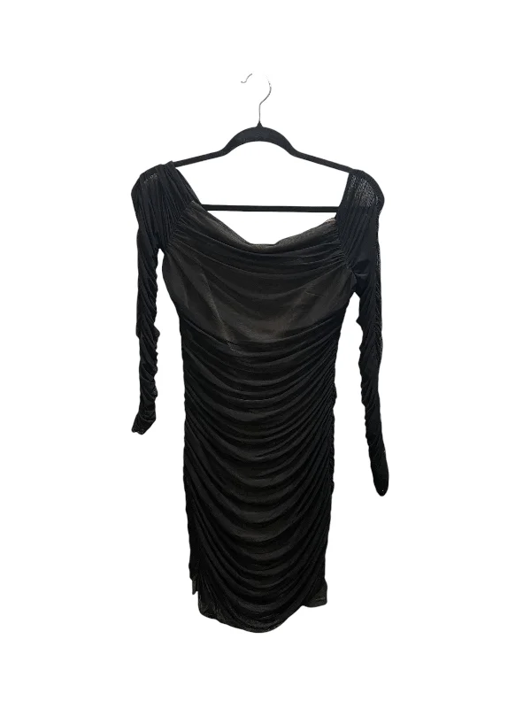 Dress Party Midi By Bebe In Black, Size: S Fashionable Chiffon Midi Dress