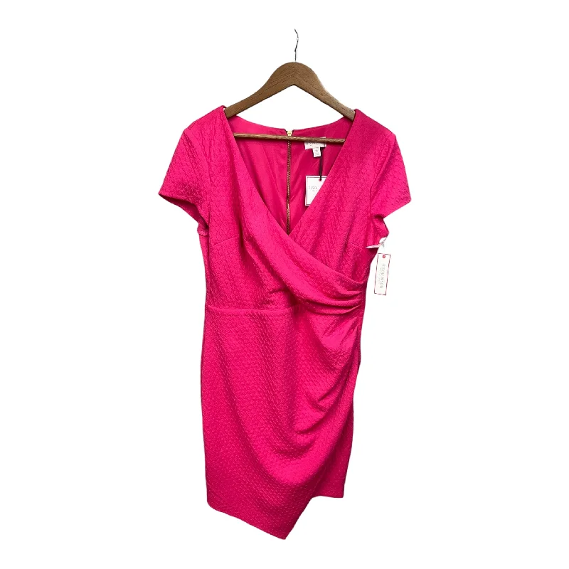 Dress Party Midi By Bisou Bisou In Pink, Size: L Fashionable Pencil Midi Dress