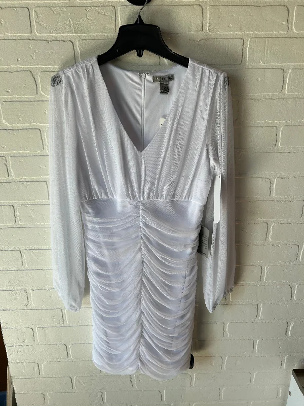 Dress Party Midi By Cmc In White, Size: M Fashionable Off-Shoulder Dress Midi