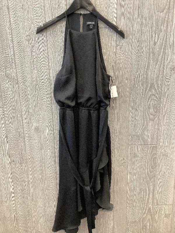 Dress Party Midi By Express In Black, Size: S Trendy Smocked Waist Midi Dress