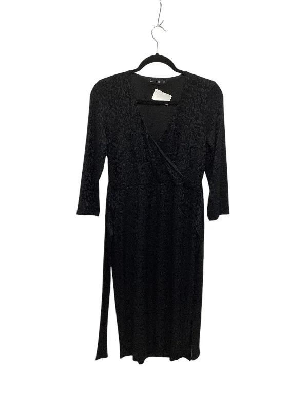 Dress Party Midi By F&f In Black, Size: 12 Stylish High-Waisted Midi Dress