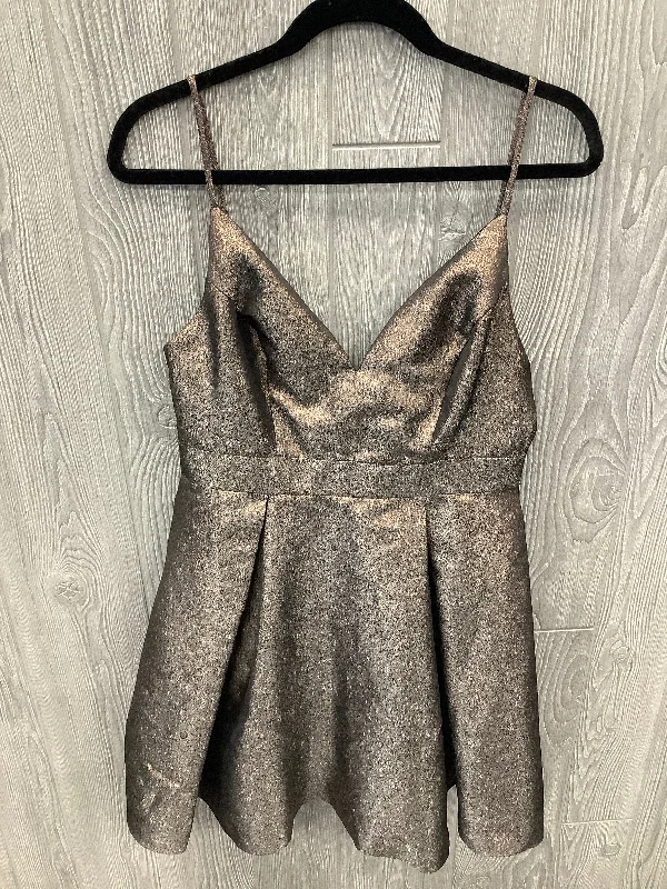 Dress Party Midi By Fashion Nova In Bronze, Size: L Comfortable Fit-and-Flare Midi Dress Dress Party Midi By Fashion Nova In Bronze, Size: L Comfortable Fit-and-Flare Midi Dress
