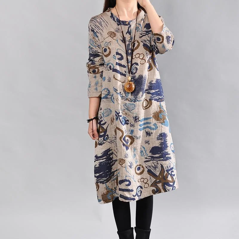 fashion gray Midi linen dresses trendy plus size casual dress top quality o neck prints natural linen dress Comfortable Sleeveless Midi Dress fashion gray Midi linen dresses trendy plus size casual dress top quality o neck prints natural linen dress Comfortable Sleeveless Midi Dress