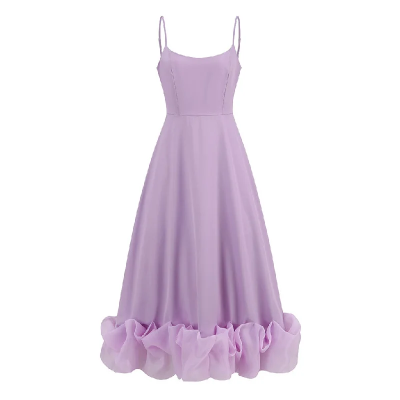 Romantic Scoop Neck Spaghetti Strap Fit and Flare Organza Ruffled Midi Sundress Comfortable Sleeveless Midi Dress Romantic Scoop Neck Spaghetti Strap Fit and Flare Organza Ruffled Midi Sundress Comfortable Sleeveless Midi Dress