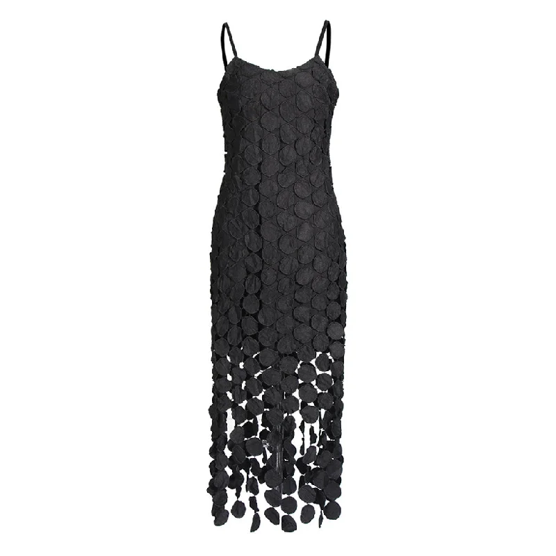 Sexy Embroidery Lacer Cutout Fringe Trim Spaghetti Strap Midi Slip Dress Trendy Long Sleeve Midi Dress Sexy Embroidery Lacer Cutout Fringe Trim Spaghetti Strap Midi Slip Dress Trendy Long Sleeve Midi Dress