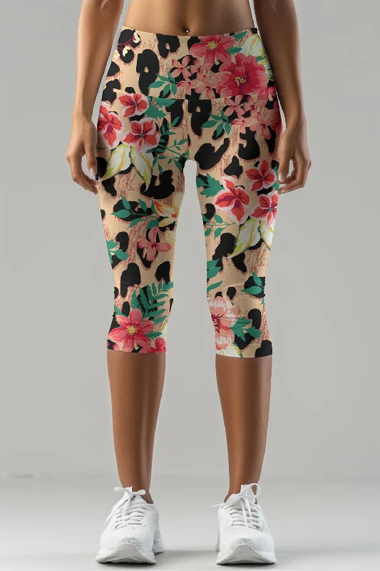 Wild & Free Ellie Floral Animal Print Performance Yoga Capri Leggings - Women Cozy Ribbed Leggings Wild & Free Ellie Floral Animal Print Performance Yoga Capri Leggings - Women Cozy Ribbed Leggings