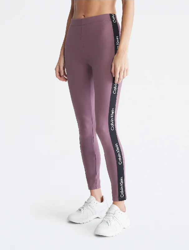 Calvin Klein Performance Logo Tape High Waist Leggings - Women Cozy Sweat-Wicking Leggings Calvin Klein Performance Logo Tape High Waist Leggings - Women Cozy Sweat-Wicking Leggings