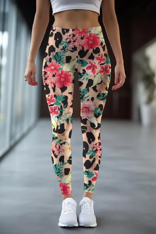 Wild & Free Lucy Leopard Print Performance Legging - Women Elegant Satin Finish Leggings Wild & Free Lucy Leopard Print Performance Legging - Women Elegant Satin Finish Leggings