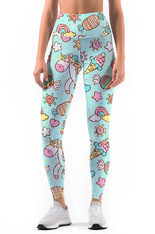 My Friend Unicorn Lucy Printed Performance Yoga Leggings - Women Fashionable Lacy Detail Leggings My Friend Unicorn Lucy Printed Performance Yoga Leggings - Women Fashionable Lacy Detail Leggings