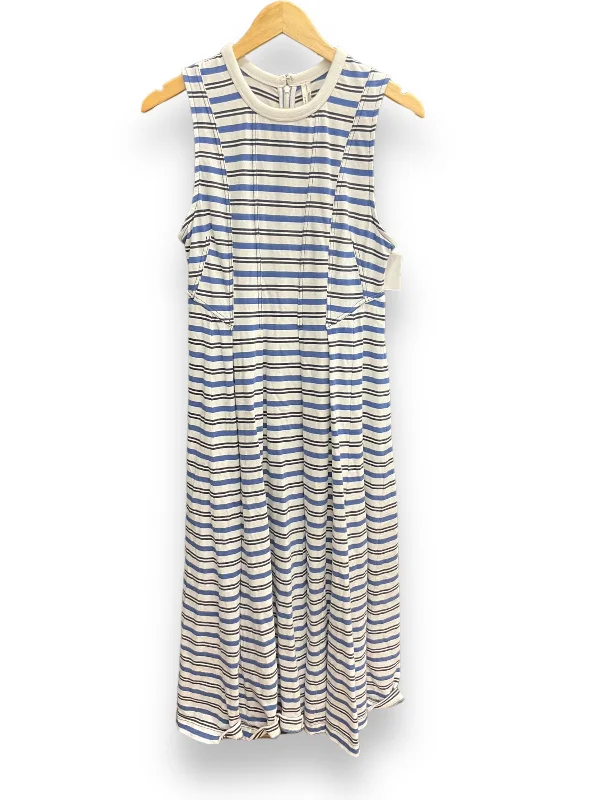 Dress Casual Midi By Anthropologie In Striped Pattern, Size: S Comfortable Draped Midi Dress Dress Casual Midi By Anthropologie In Striped Pattern, Size: S Comfortable Draped Midi Dress