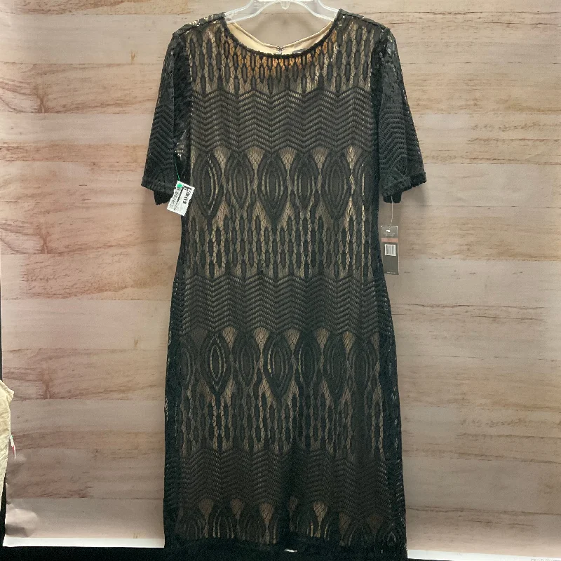 Dress Casual Midi By Sharagano In Black, Size: 12 Stylish High-Waisted Midi Dress