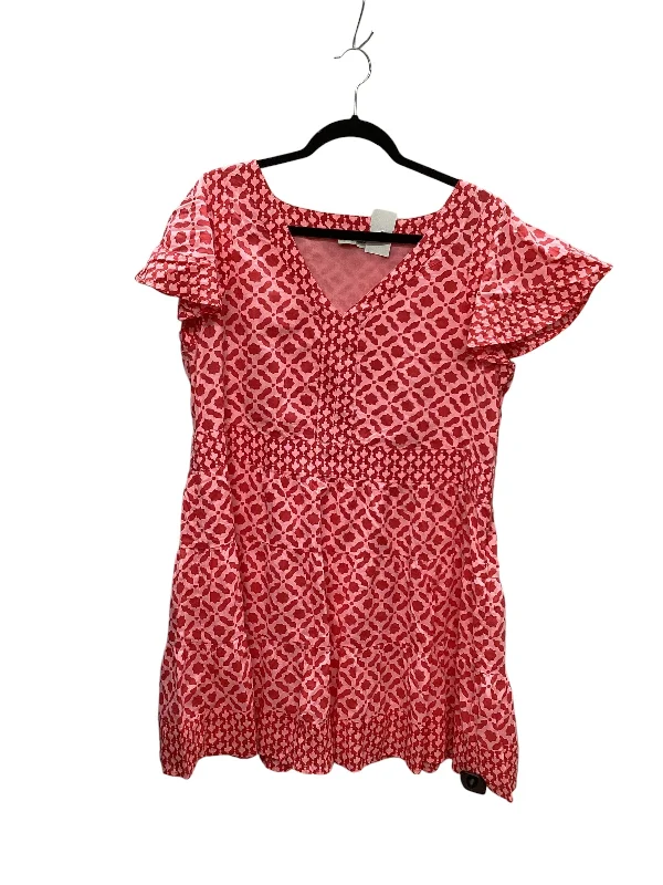 Dress Casual Midi By Vineyard Vines In Pink & Red, Size: L Comfortable Button Front Midi Dress Dress Casual Midi By Vineyard Vines In Pink & Red, Size: L Comfortable Button Front Midi Dress